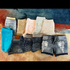 EUC SET OF 10 pairs of shorts